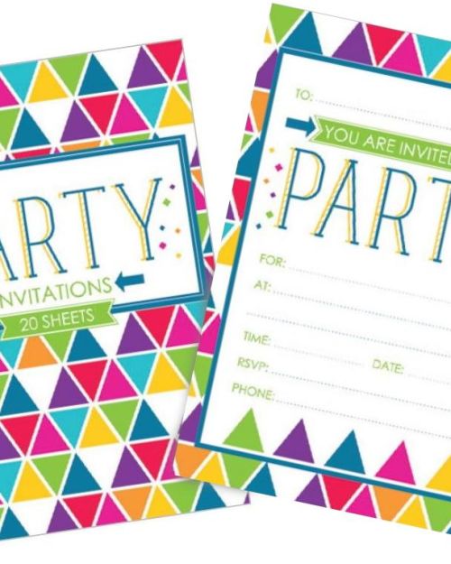 Party Invitations – Triangles