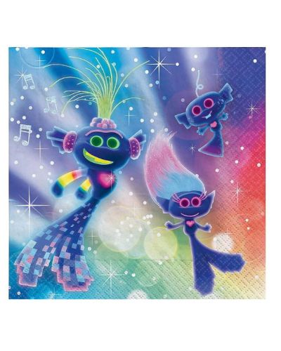 Trolls World Tour Beverage Napkins 16pk