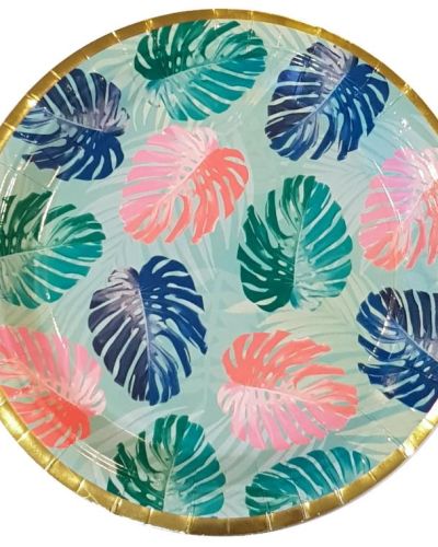 Tropical Gold Plates 8pk