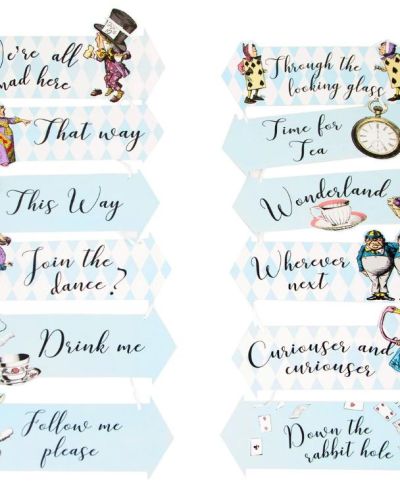 Truly Alice Most Curious Party Signs