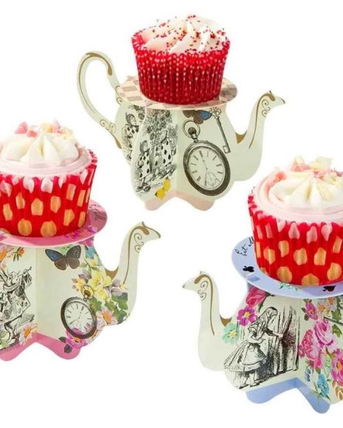 Truly Alice Teapot Cake Stands 6pk