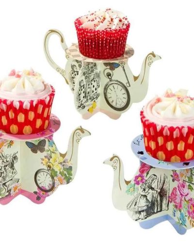 Truly Alice Teapot Cake Stands 6pk