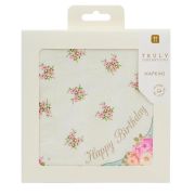 Truly Scrumptious Blue & Pink Floral Napkins 20pk