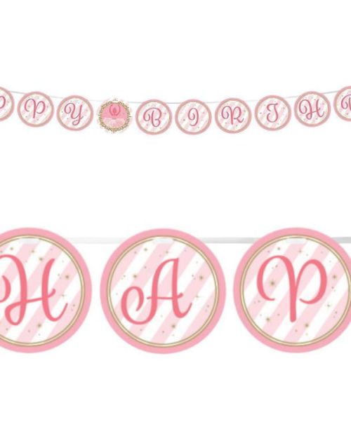 Twinkle Toes Ballerina Happy Birthday Banner