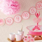 Twinkle Toes Ballerina Happy Birthday Banner