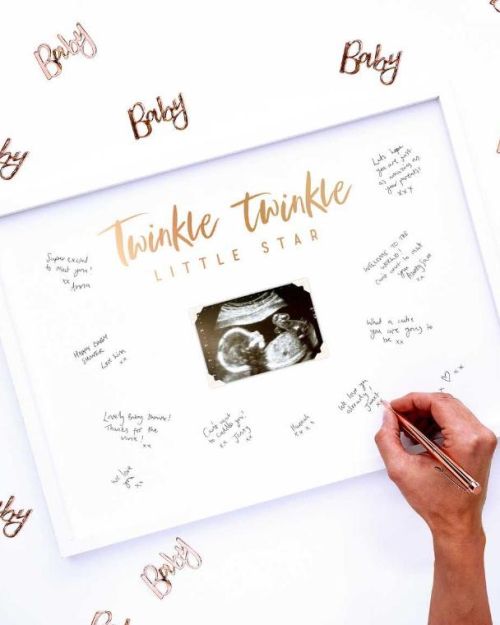 Twinkle Twinkle Baby Scan Guest Book Frame
