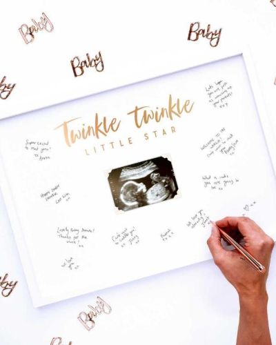Twinkle Twinkle Baby Scan Guest Book Frame
