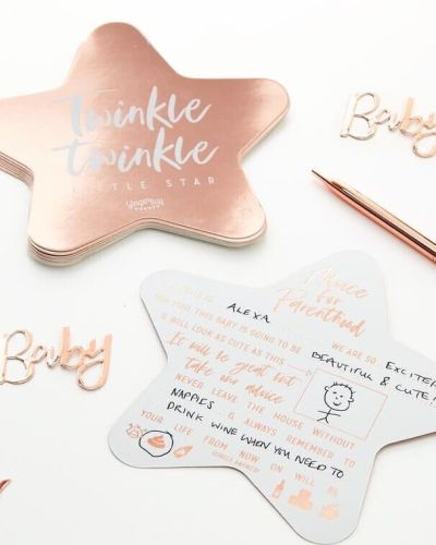 Twinkle Twinkle Baby Shower Advice Cards 10pk