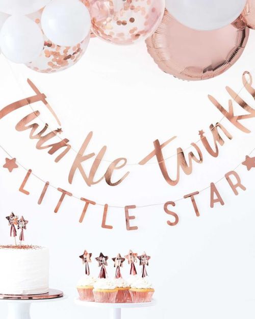 Twinkle Twinkle Rose Gold Bunting
