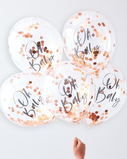 Twinkle Twinkle Oh Baby Confetti Balloons 5pk