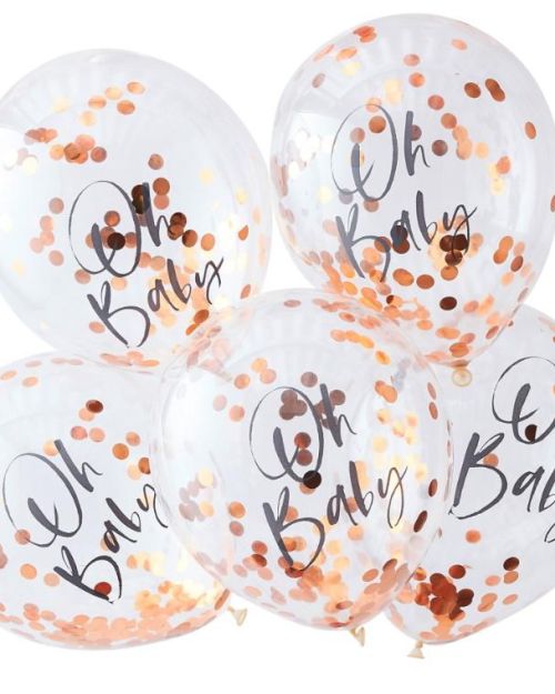 Twinkle Twinkle Oh Baby Confetti Balloons 5pk
