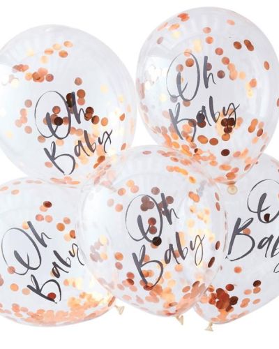Twinkle Twinkle Oh Baby Confetti Balloons 5pk