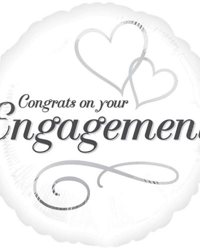 Two Hearts Engagement Foil Balloon