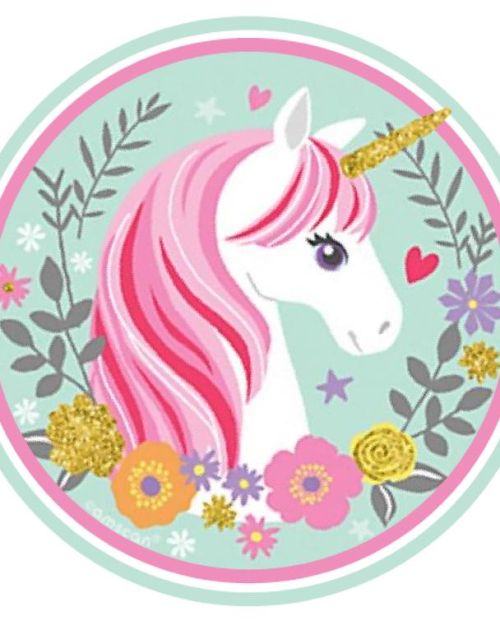 Edible Icing Image – Unicorn Round