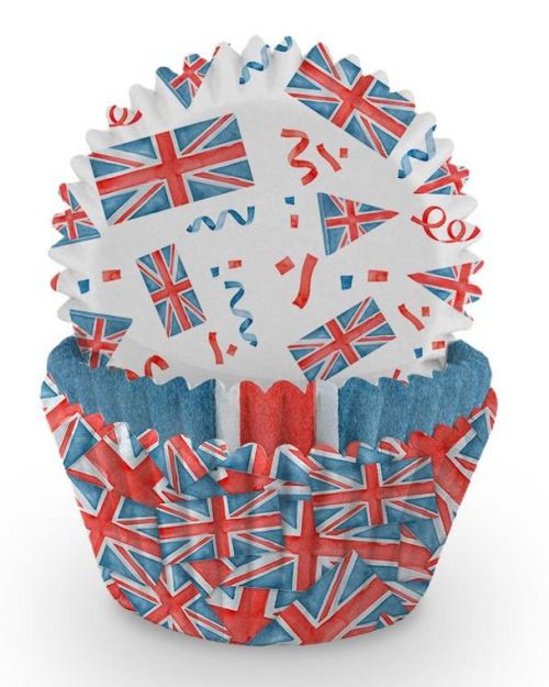 Union Jack Cupcake Cases 75pk