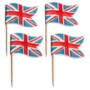 Union Jack Cupcake Picks 12pk