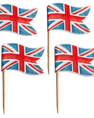 Union Jack Cupcake Picks 12pk