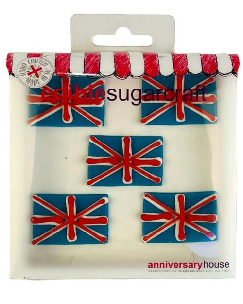 Union Jack Sugarcraft Toppers 5pk