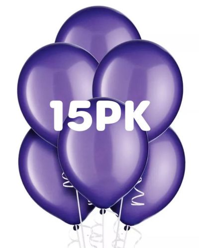 Value Balloons 15pk – Pearl Purple