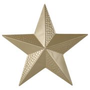 Gold Hammered Metal Star Christmas Decoration