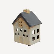 Alsace Tea Light House Grey White