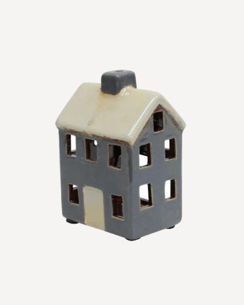 Alsace Tea Light Petite Chalet Grey