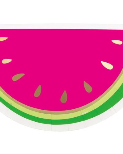Watermelon Shaped Plates 8pk