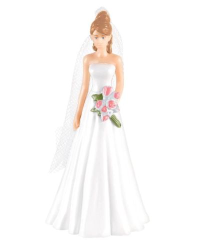 Wedding Cake Topper – Bride Brown Hair