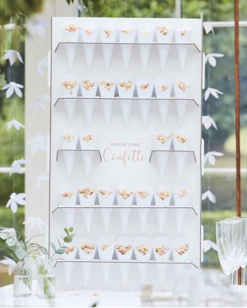 Wedding Confetti Holder Stand with Cones
