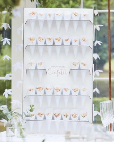 Wedding Confetti Holder Stand with Cones