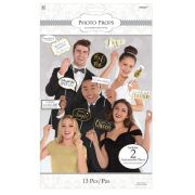 Gold Glitter Wedding Photo Booth Props