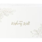 Gold Botanical Wedding Wishing Well Box