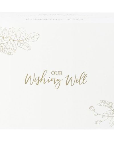 Gold Botanical Wedding Wishing Well Box