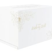 Gold Botanical Wedding Wishing Well Box