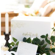 Gold Botanical Wedding Wishing Well Box