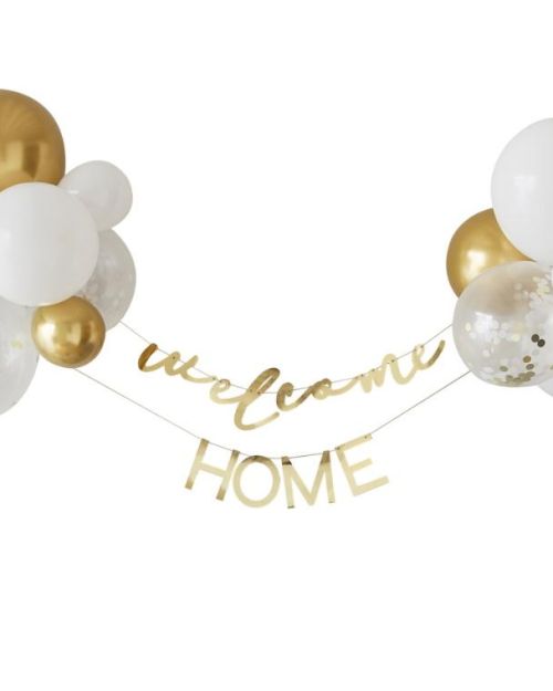 Welcome Home Bunting with Balloons