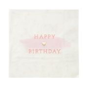 We Heart Pink – Happy Birthday Napkins 16pk