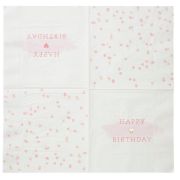 We Heart Pink – Happy Birthday Napkins 16pk
