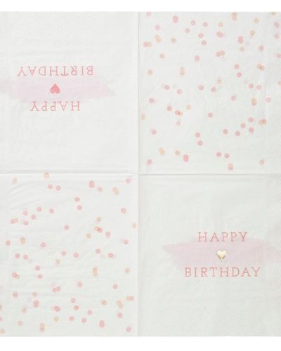 We Heart Pink – Happy Birthday Napkins 16pk