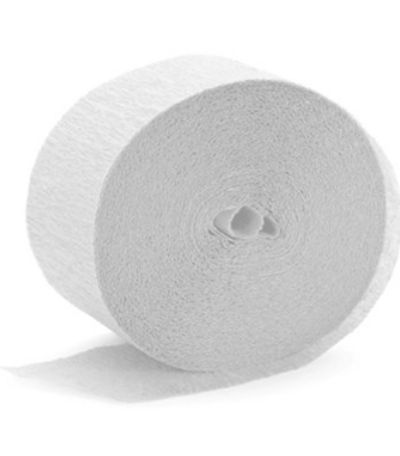 Crepe Paper Streamer – White