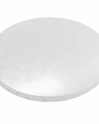 White 15mm Masonite Cake Board Round – 12″