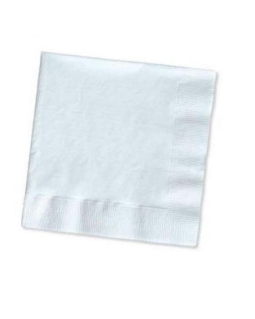 White Beverage Napkins 20pk