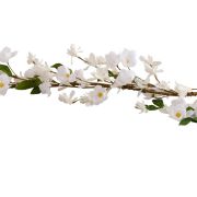 White Blossom Foliage Garland