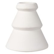 White Ceramic Christmas Tree Candle Holders 2pk
