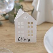 White Christmas House Place Cards 6pk