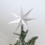 White Christmas Tree Star Topper