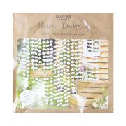 White Flower Curtain Backdrop