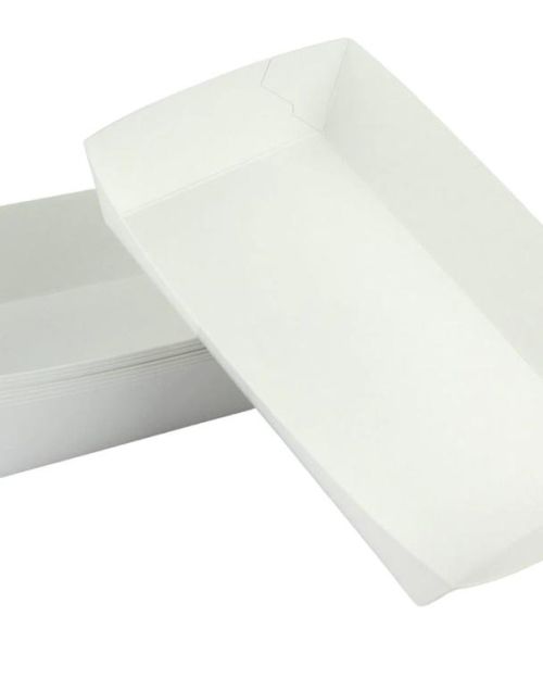 White Food Trays 8pk