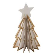 White & Gold Christmas Tree Place Cards 6pk