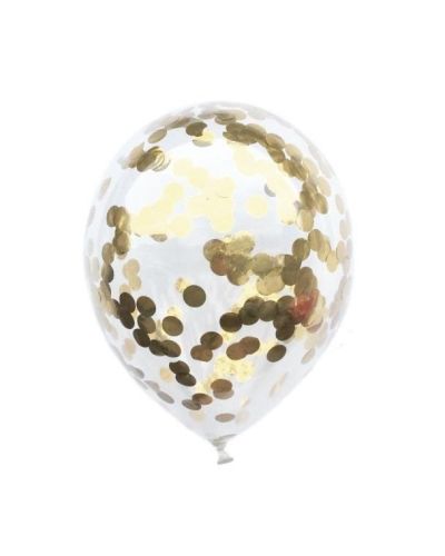 White Gold Confetti Balloon – Single